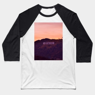 Hollywood sign sunset Baseball T-Shirt